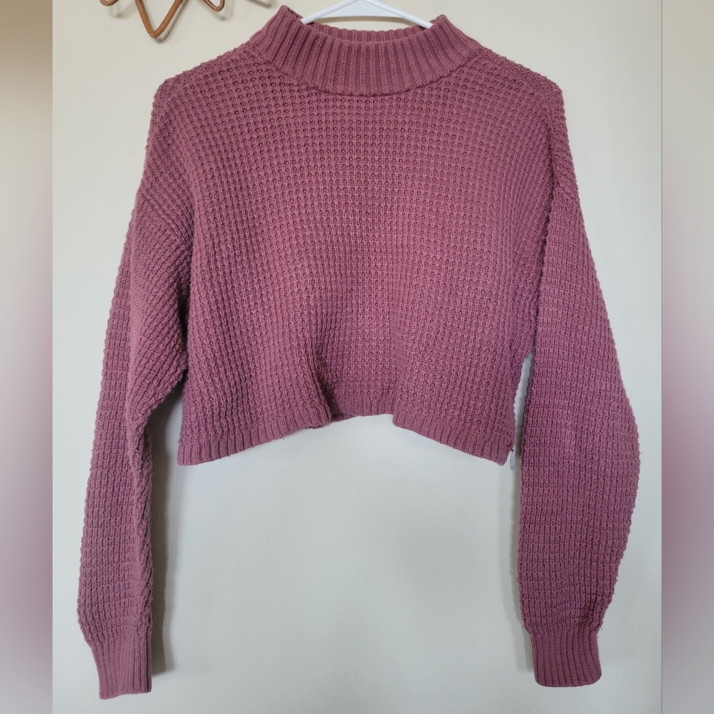 Purple knitted sweater